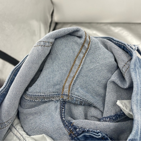 MOTHER The Looker Ankle Fray Skinny Jeans in Love Gun Distressed Light Wash 25 - Picture 13 of 13